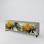 SUNKISSED LILY 3-Door TV Stand in Grey Finish