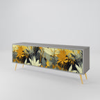 SUNKISSED LILY 3-Door TV Stand in Grey Finish