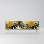 SUNKISSED LILY 3-Door TV Stand in Grey Finish