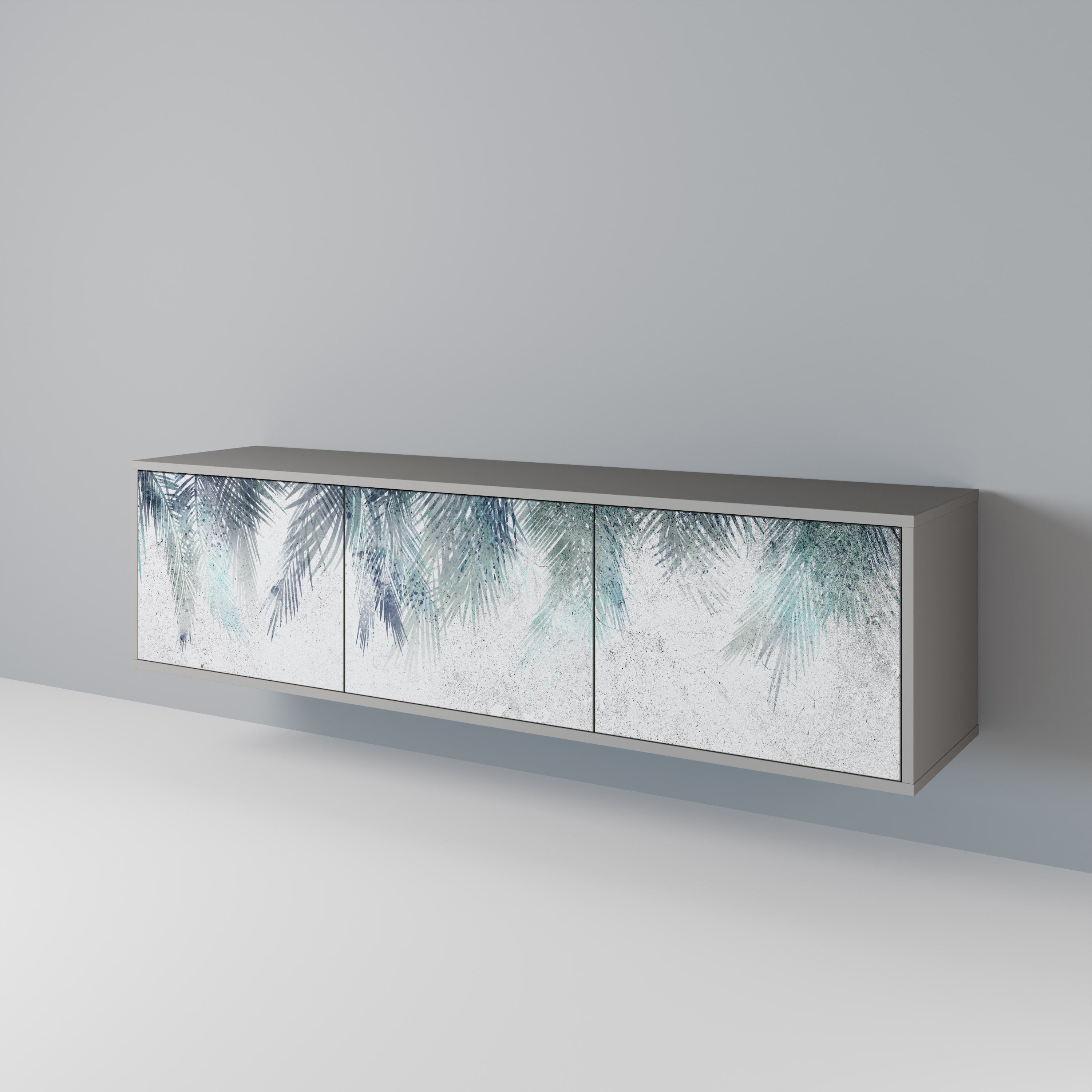 PALM VEIL TV-bänk med 3 dörrar