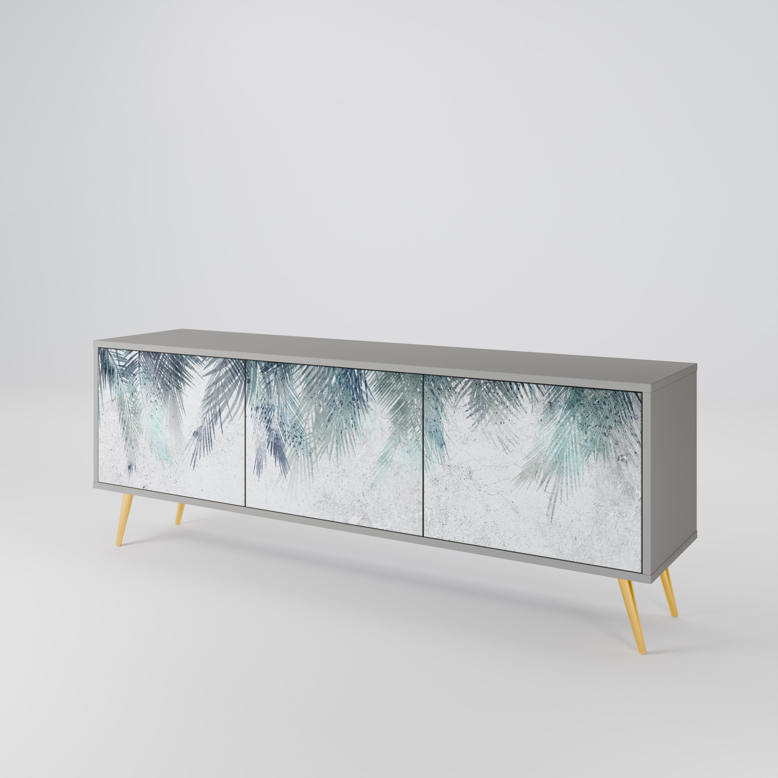 PALM VEIL TV-bänk med 3 dörrar
