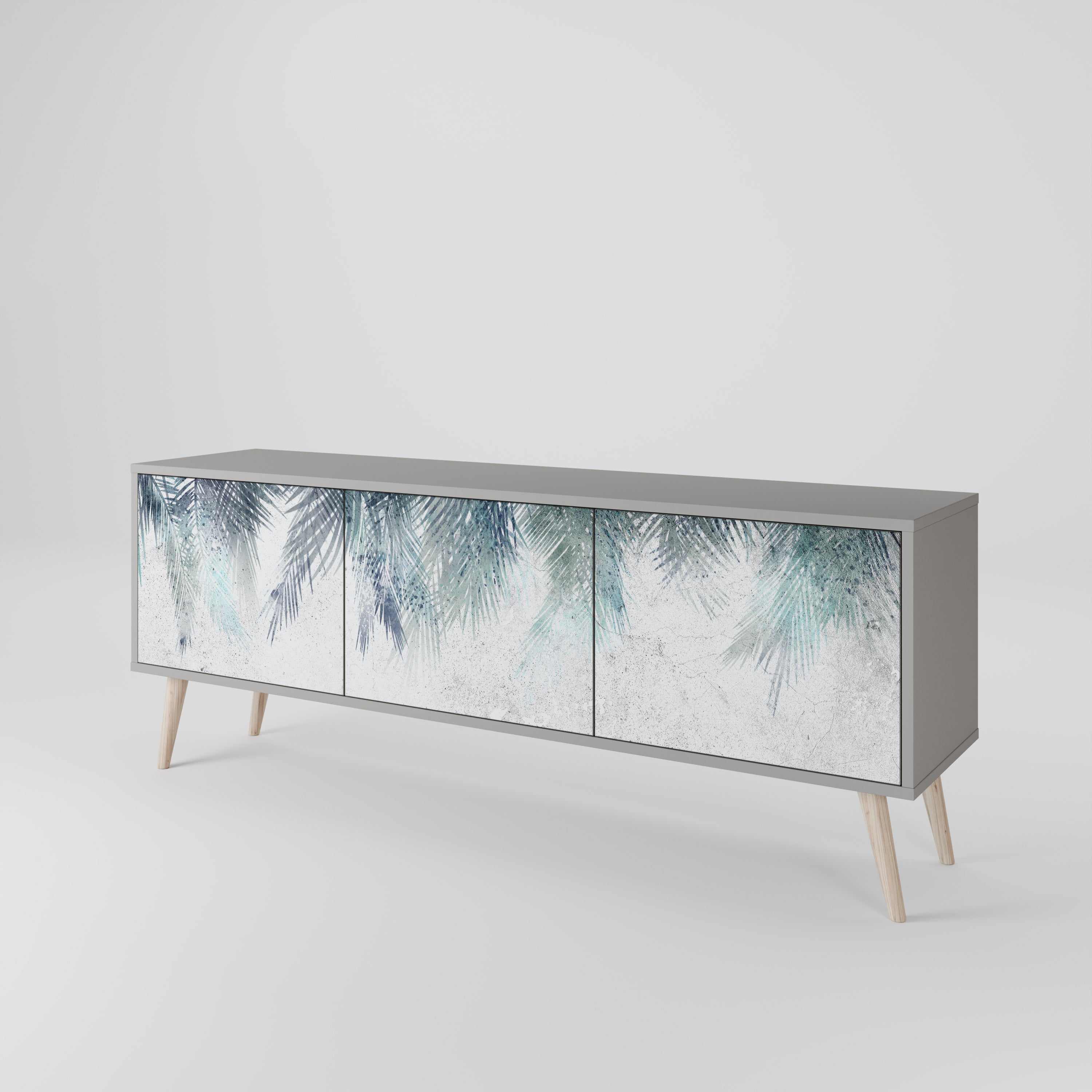 PALM VEIL TV-bänk med 3 dörrar