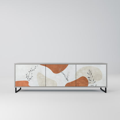 TRANQUIL TWIG 3-dörrars TV-bänk i grå finish