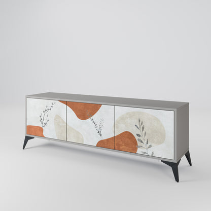 TRANQUIL TWIG 3-dörrars TV-bänk i grå finish