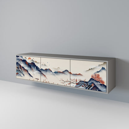 JAPANESE LANDSCAPE TV-bänk med 3 dörrar