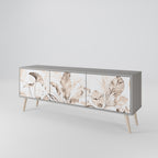 WILD TENDERNESS 3-Door TV Stand in Grey Finish