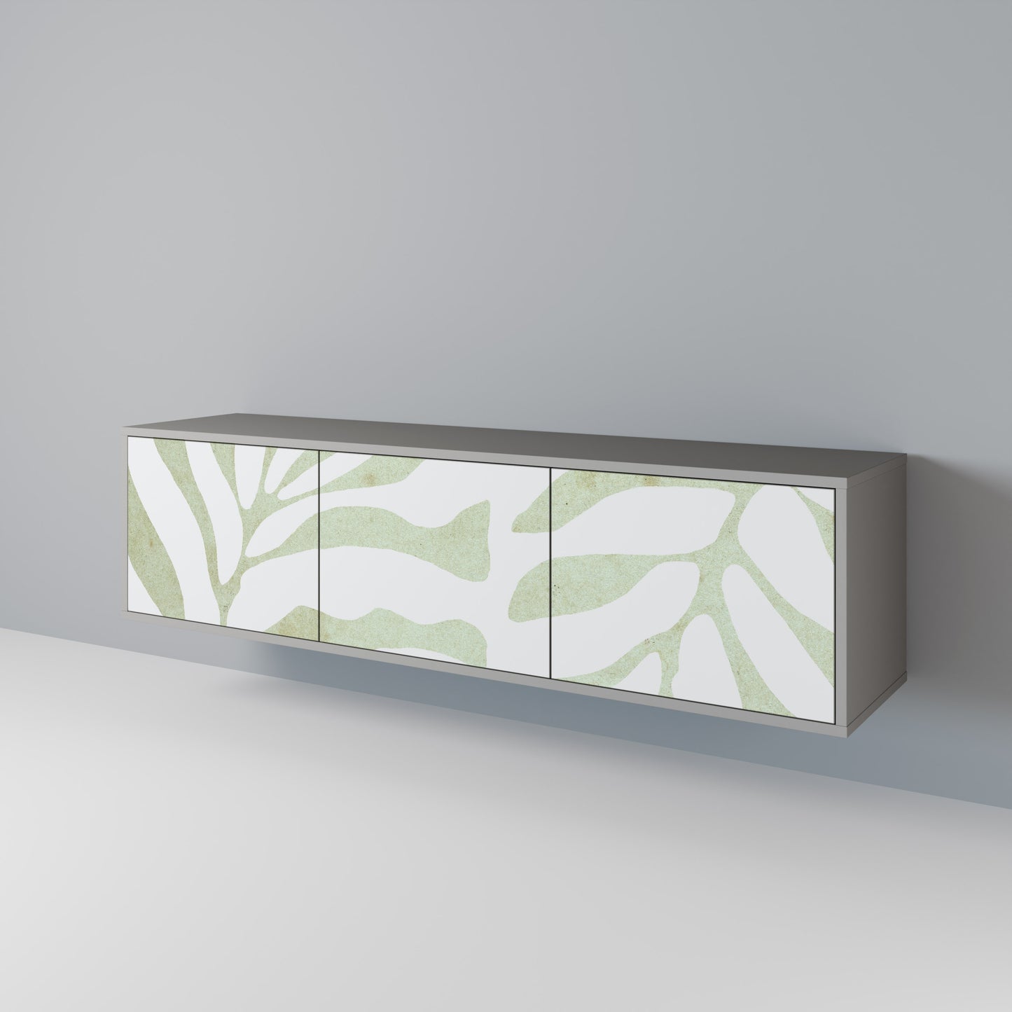 BOTANICAL SPARK 3-dörrars TV-bänk i grå finish