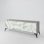 BOTANICAL SPARK 3-Door TV Stand in Grey Finish