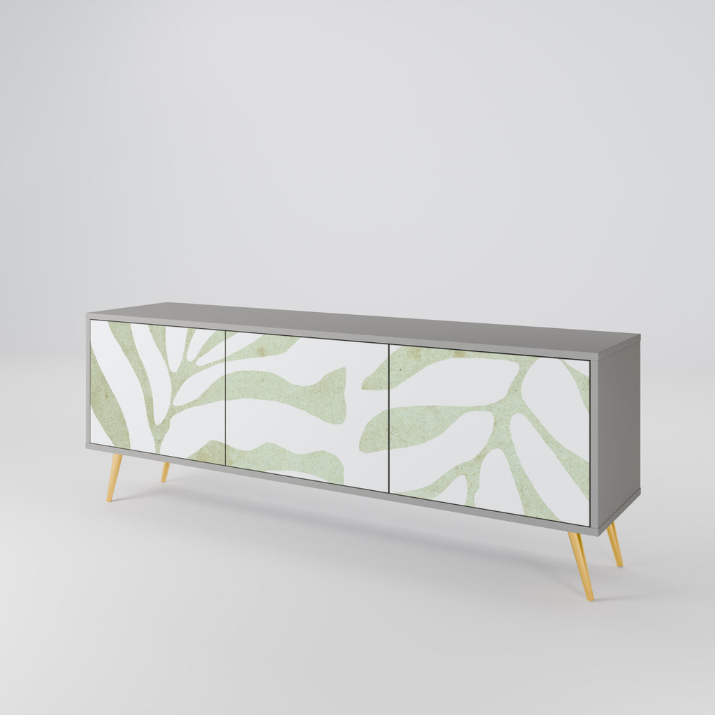 BOTANICAL SPARK 3-dörrars TV-bänk i grå finish