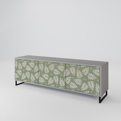 LEAVES ON GREEN TV-bänk med 3 dörrar