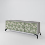 LEAVES ON GREEN 3-Door TV Stand in Grey Finish