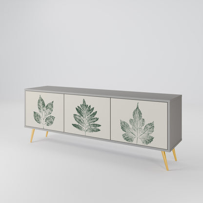 GREEN LEAFY STAMPS TV-bänk med 3 dörrar