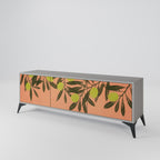 JUICY OLIVES 3-Door TV Stand in Grey Finish