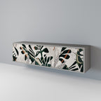 VERDURE FORMATION 3-Door TV Stand in Grey Finish