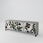 VERDURE FORMATION 3-Door TV Stand in Grey Finish