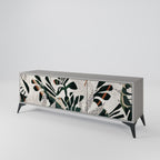 VERDURE FORMATION 3-Door TV Stand in Grey Finish