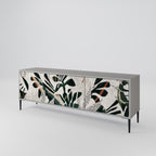 VERDURE FORMATION 3-Door TV Stand in Grey Finish