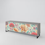 FUNGUS FANTASY 3-Door TV Stand in Grey Finish