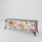 FUNGUS FANTASY 3-Door TV Stand in Grey Finish