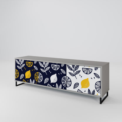 CITRUS BLACK AND WHITE TV-bänk med 3 dörrar