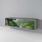 VERDURE ABYSS 3-Door TV Stand in Grey Finish