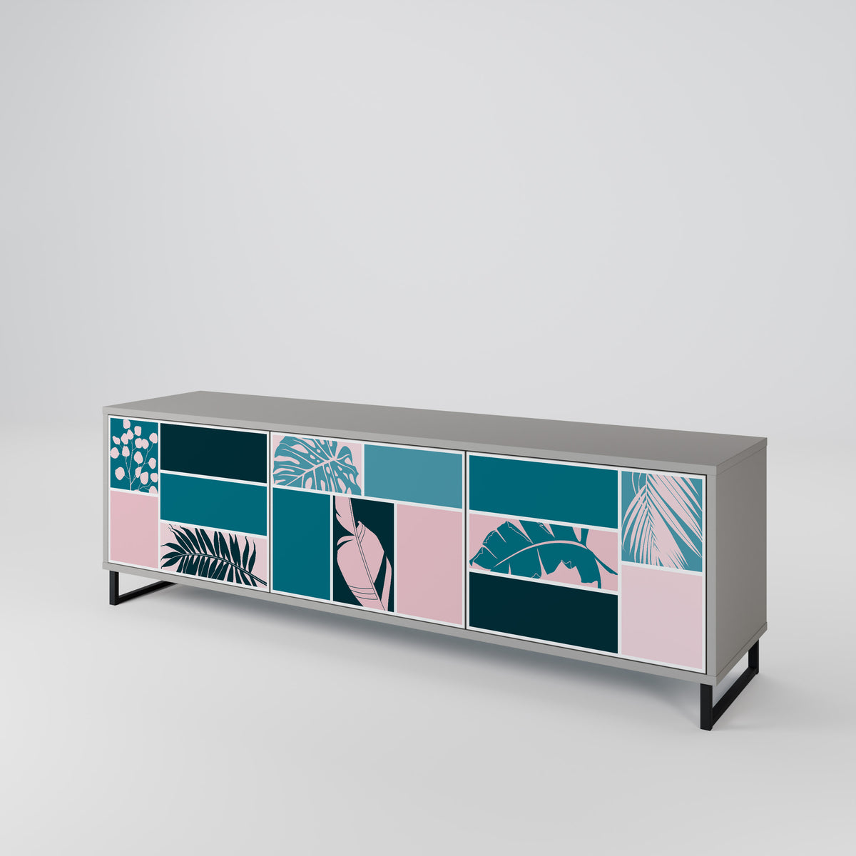 COMBINATION OF SHAPES TV-bänk med 3 dörrar
