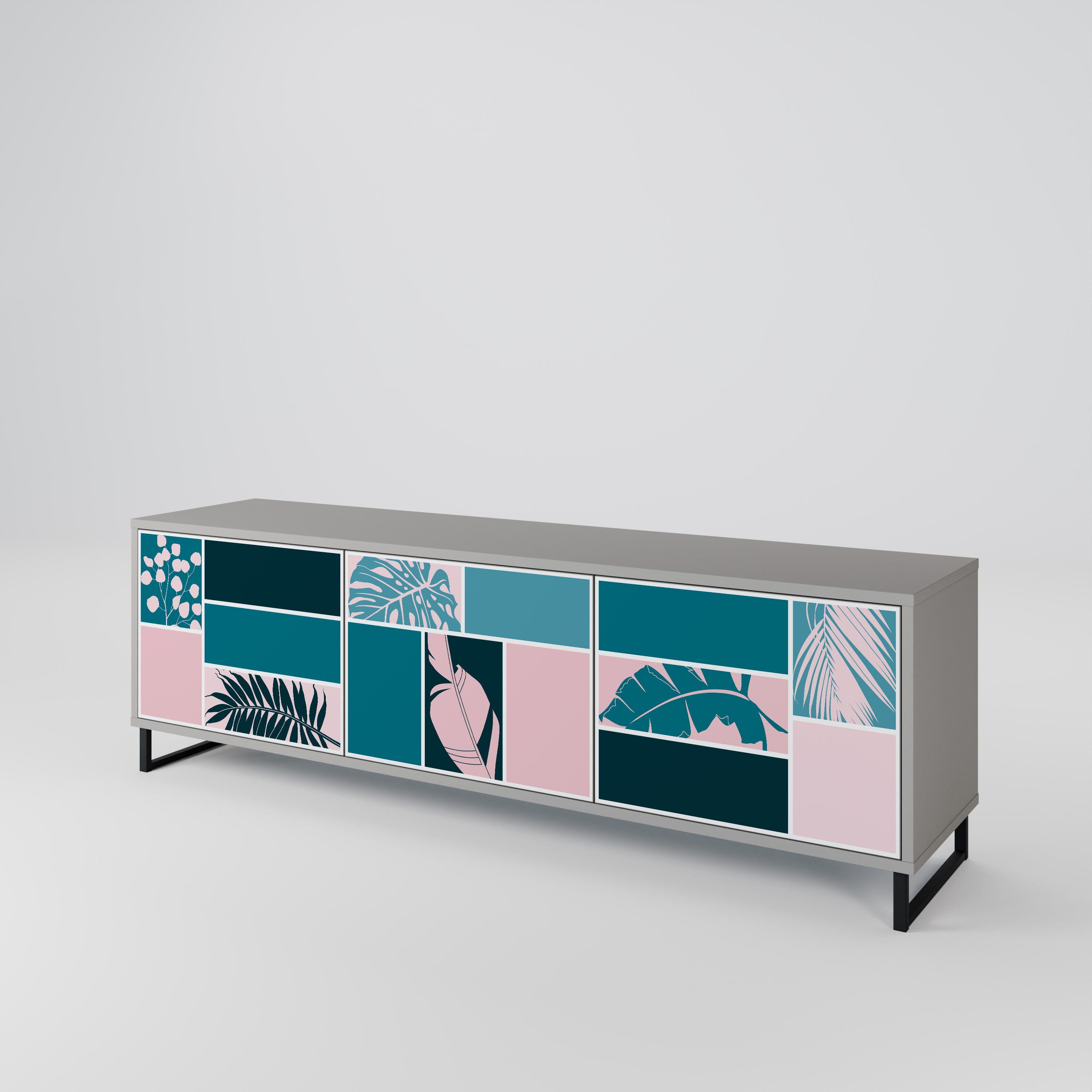 COMBINATION OF SHAPES TV-bänk med 3 dörrar