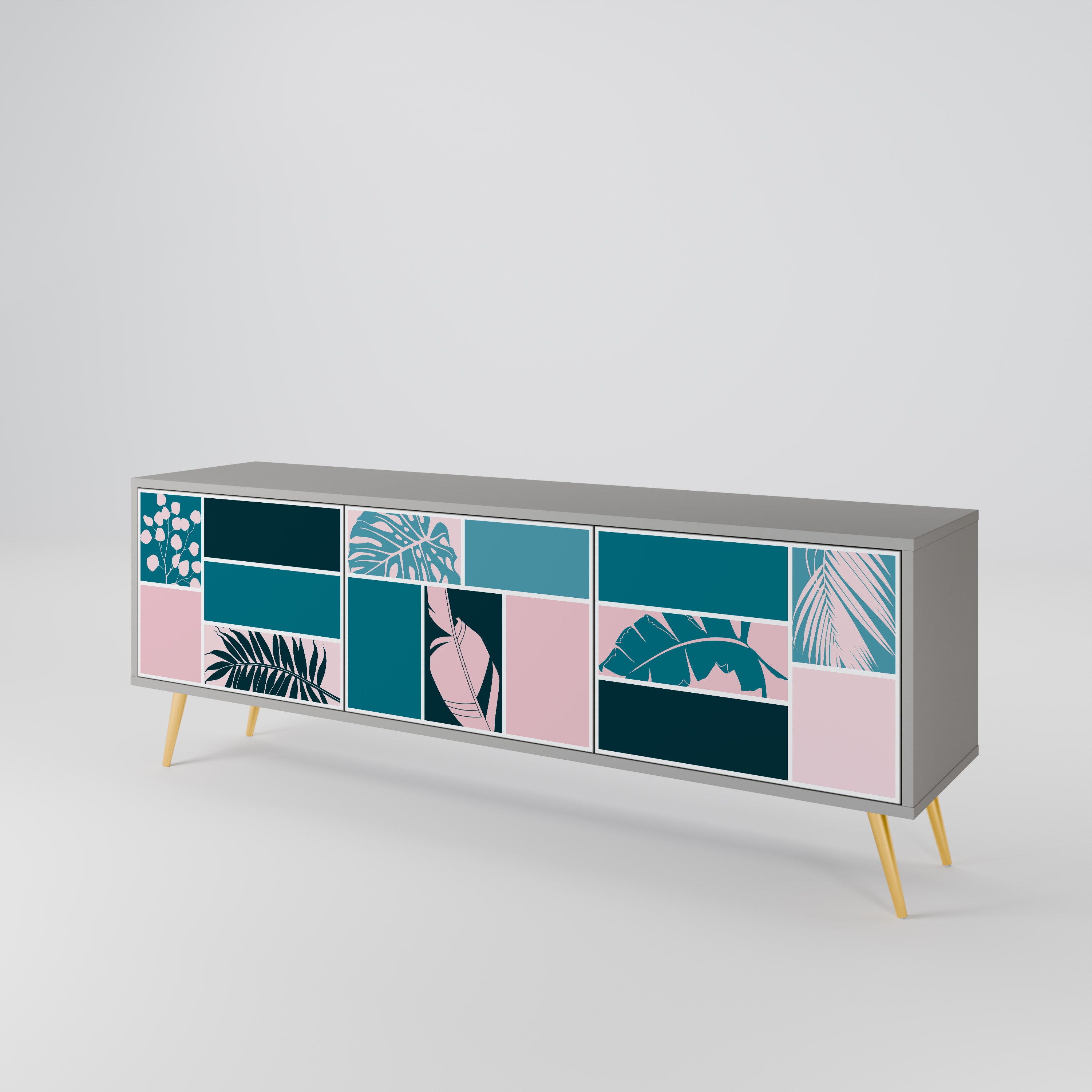 COMBINATION OF SHAPES TV-bänk med 3 dörrar