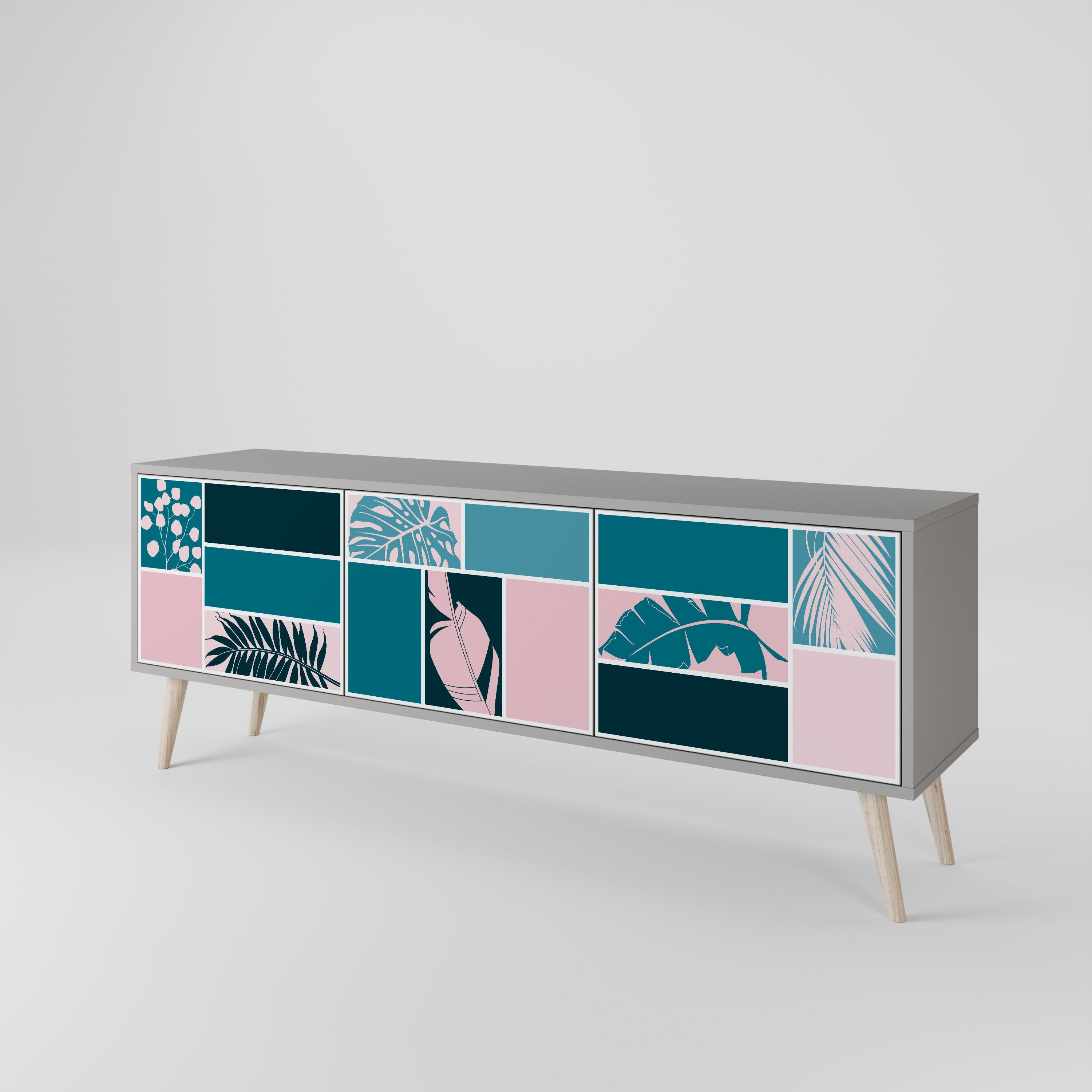 COMBINATION OF SHAPES TV-bänk med 3 dörrar