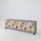 COCOA FRUITS 3-Door TV Stand in Grey Finish