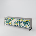 LEMON TREE 3-Door TV Stand in Grey Finish