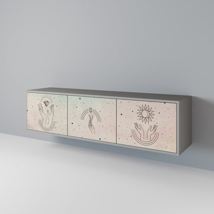 DELICATE BEAUTY TV-bänk med 3 dörrar