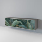 ROYAL GREEN 3-Door TV Stand in Grey Finish