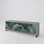 ROYAL GREEN 3-Door TV Stand in Grey Finish