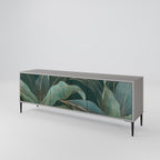 ROYAL GREEN 3-Door TV Stand in Grey Finish