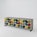 WEIGHTLESS HOURS 3-Door TV Stand in Grey Finish