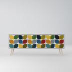 WEIGHTLESS HOURS 3-Door TV Stand in Grey Finish