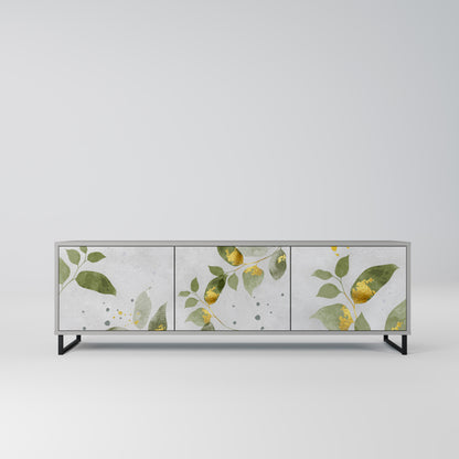 ELEGANT BOTANICS 3-dörrars TV-bänk i grå finish
