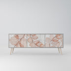 AUTUMN FRAGILITY 3-Door TV Stand in Grey Finish