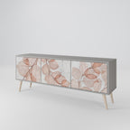 AUTUMN FRAGILITY 3-Door TV Stand in Grey Finish