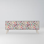 AUTUMN SUNDRIES 3-Door TV Stand in Grey Finish