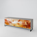 TRACES OF AUTUMN 3-Door TV Stand in Grey Finish