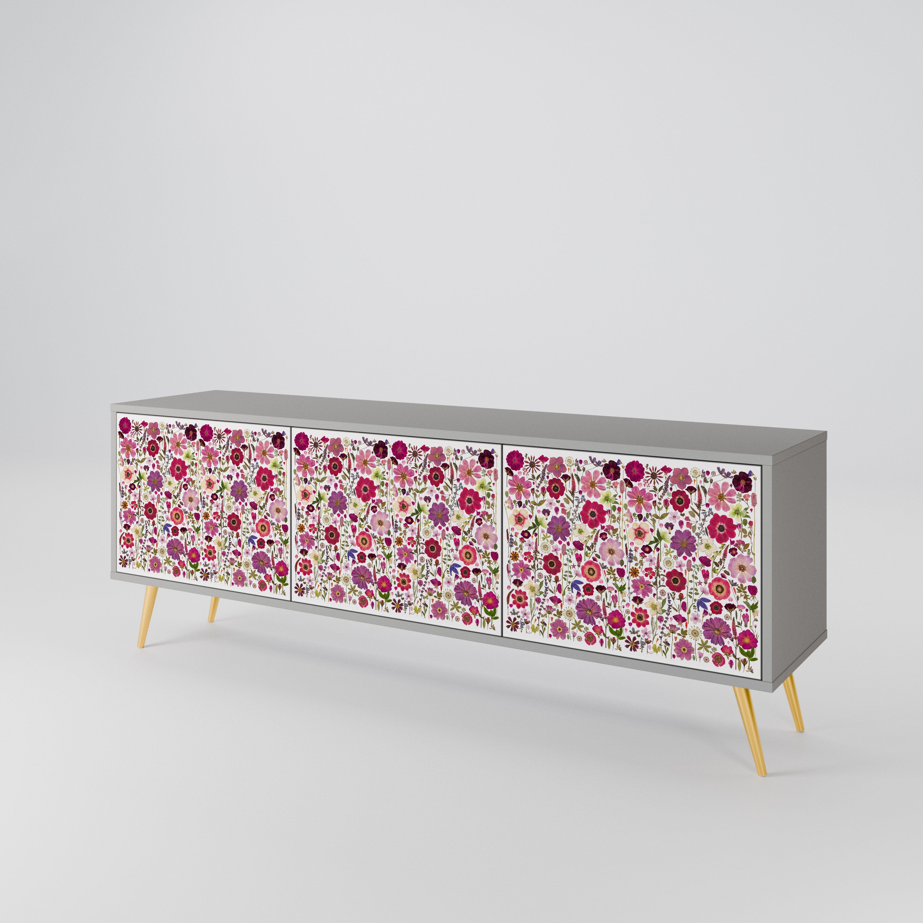 PETAL GARDEN 3-Door TV Cabinet