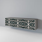 DIMENSION DELIGHTS 3-Door TV Stand in Grey Finish