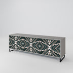 DIMENSION DELIGHTS 3-Door TV Stand in Grey Finish