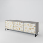 SPOTTED DAZE 3-Door TV Stand in Grey Finish