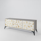 SPOTTED DAZE 3-Door TV Stand in Grey Finish