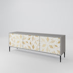 SPOTTED DAZE 3-Door TV Stand in Grey Finish