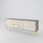 SPOTTED DAZE 3-Door TV Stand in Grey Finish