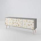 SPOTTED DAZE 3-Door TV Stand in Grey Finish